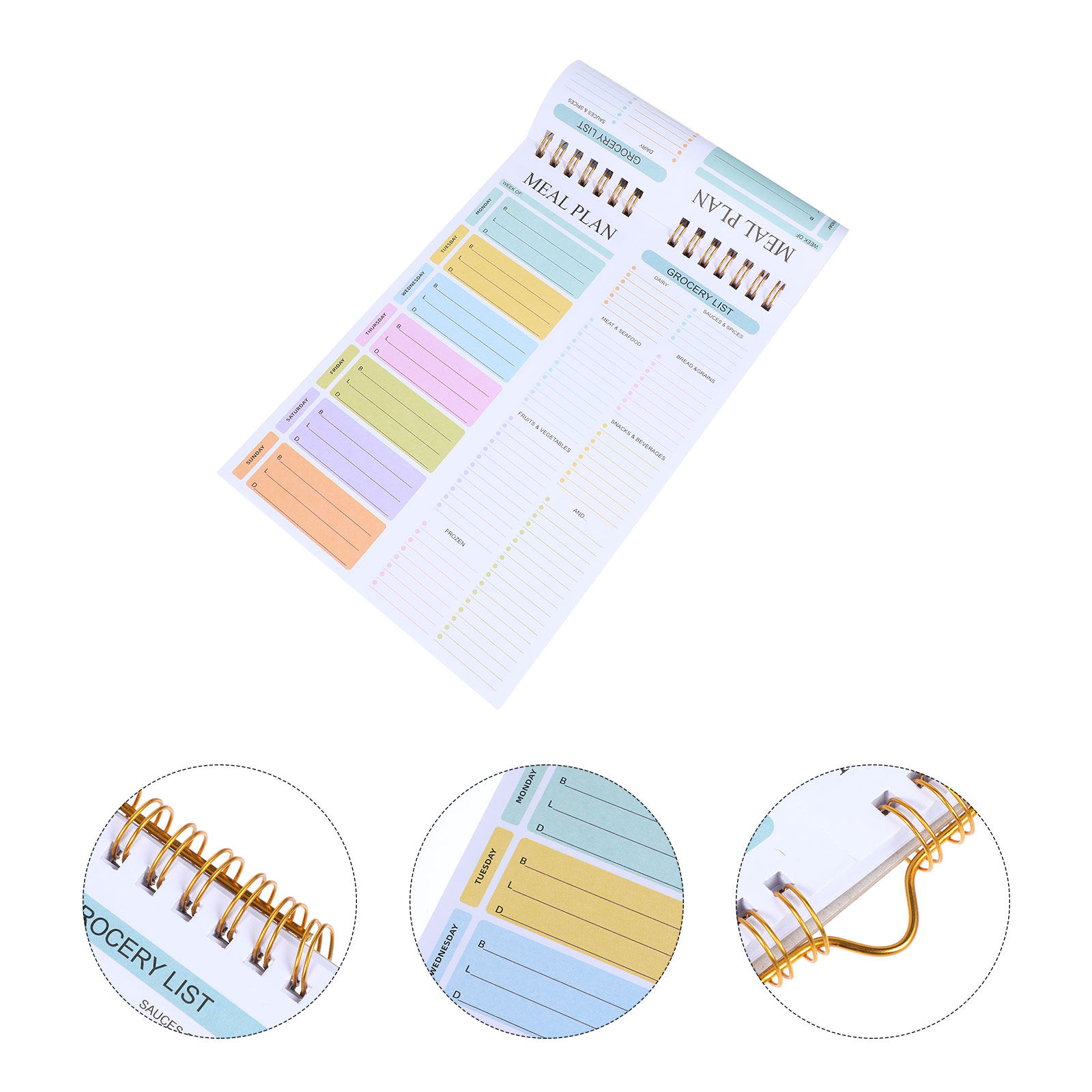 Meal Prep Weekly - 52Sheets Weekly Meal Planner Notebook Spiral