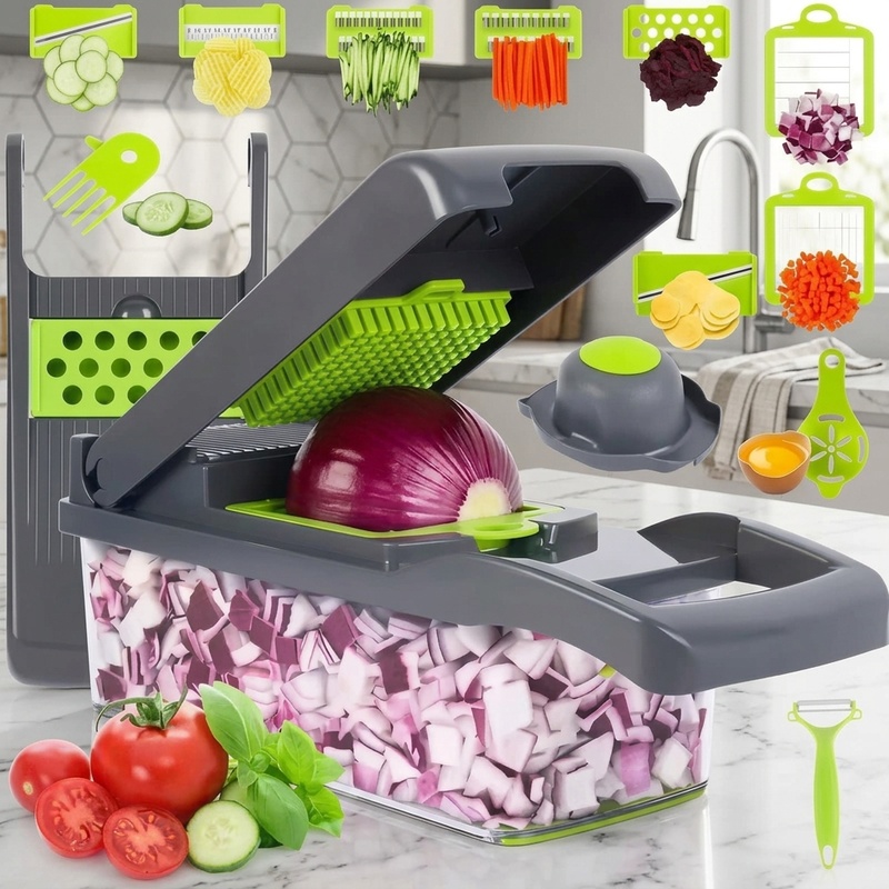 Meal Prep Chef - 16-in-1 Vegetable Chopper Slicer Dicer, Multifunctional