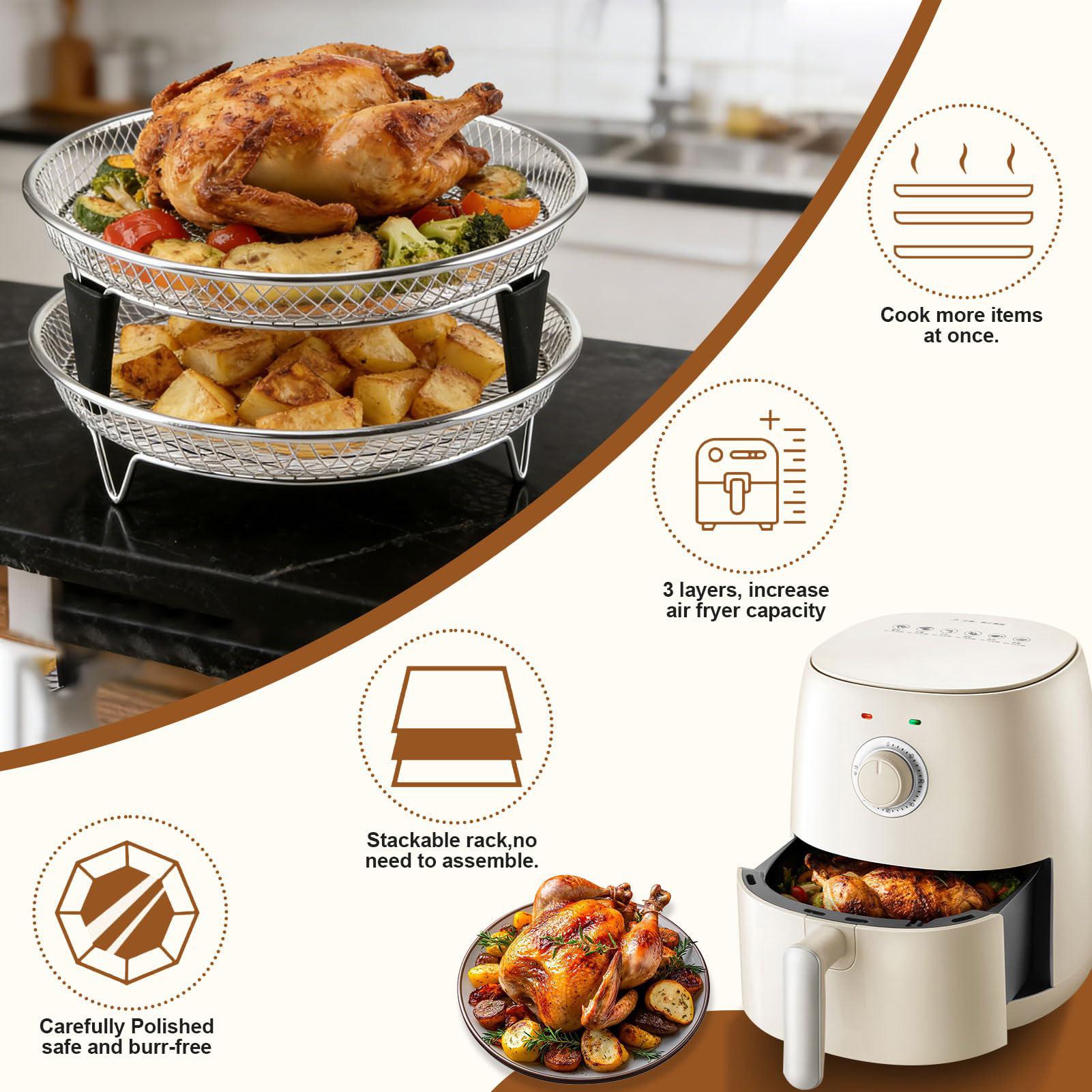 Air Fryer Basket Stainless Ste - Meal Prep Chef recension och pris