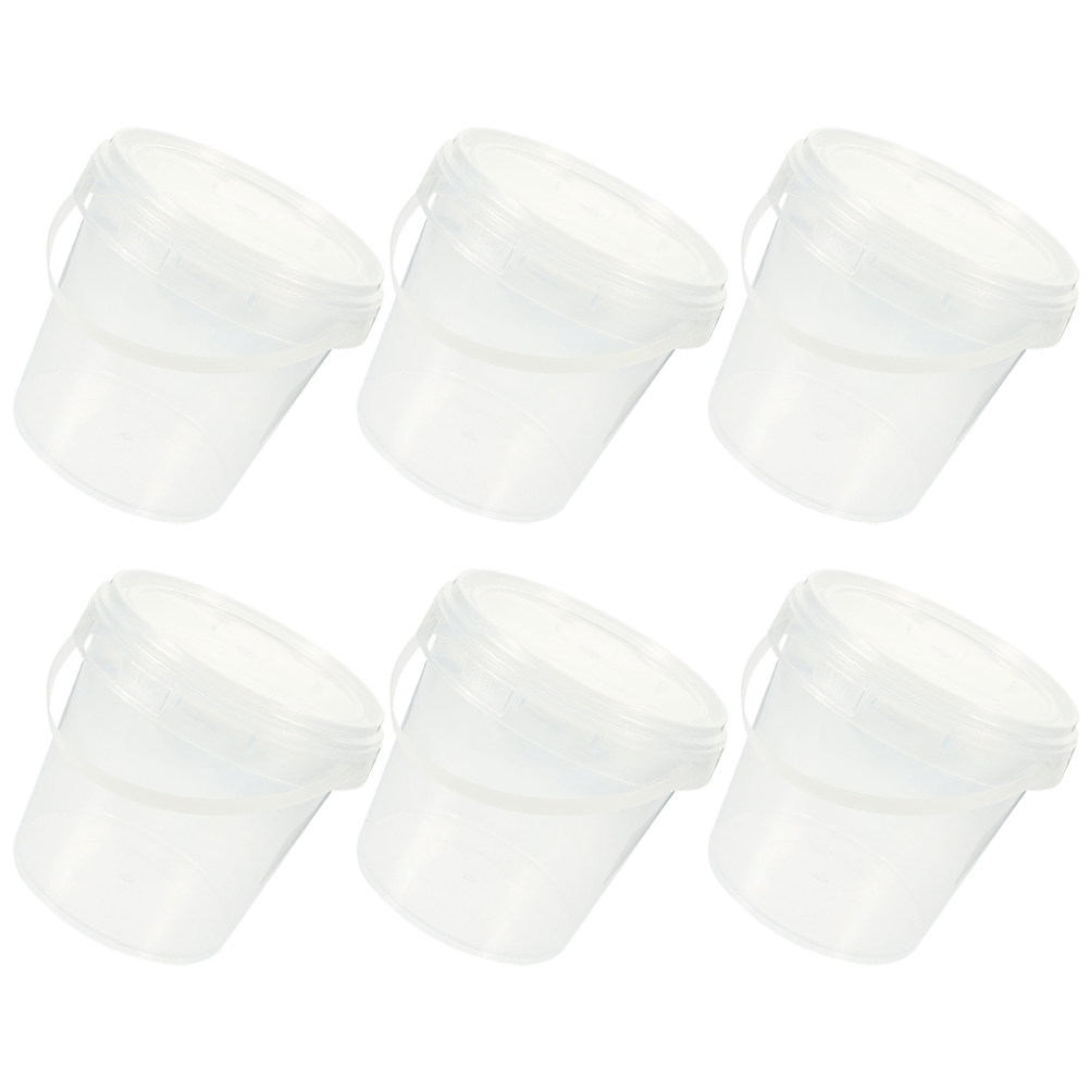 6Pcs Clear Plastic Food Bucket - Meal Prep With Rice recension och pris
