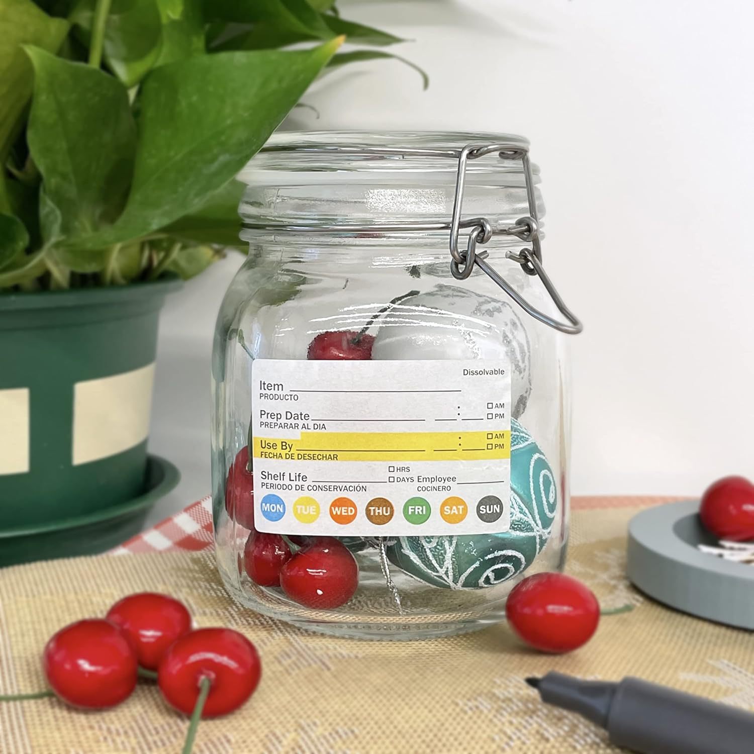 250Pcs/Roll Food Date Labels W - Meal Prep Chef recension och pris