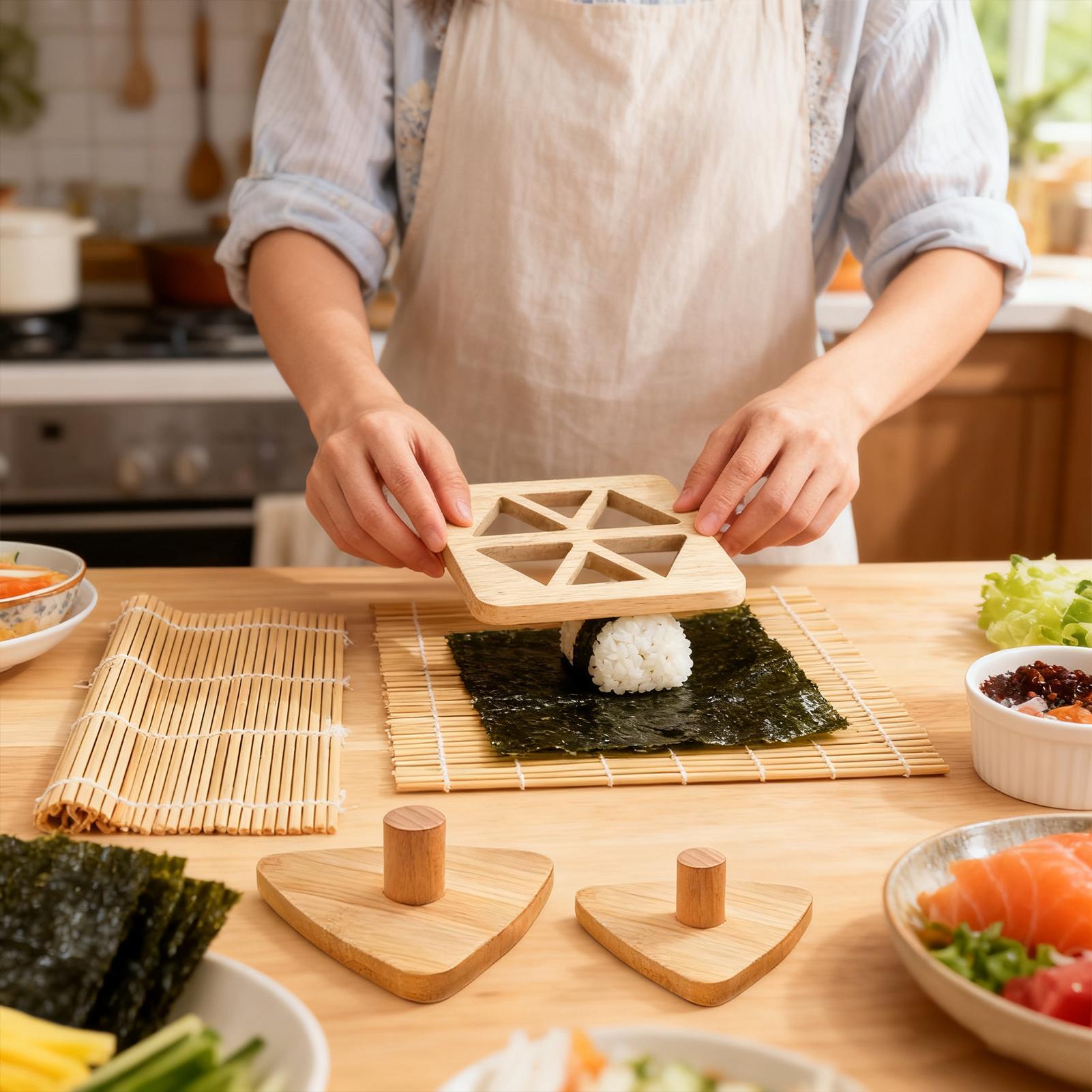 Riceball Mold Classic Wooden N - Meal Prep With Rice recension och pris