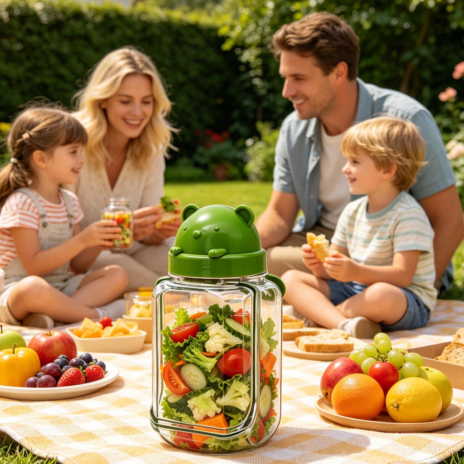 Salad Jar Clear Food Organizer - Meal Prep Gym Food recension och pris