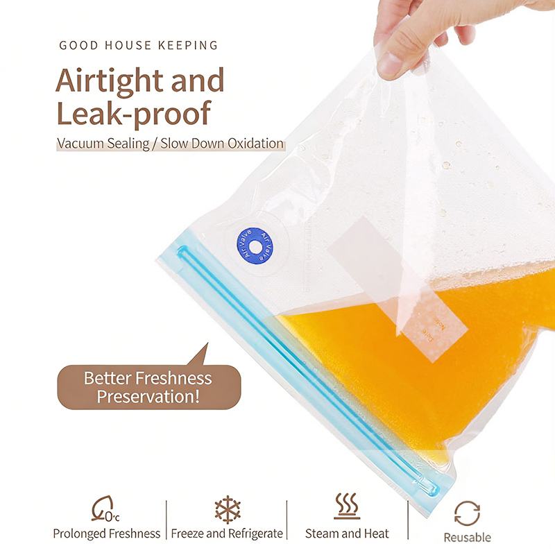 1PC Reusable Vacuum Sealer Bag - Meal Prep Ziplock recension och pris