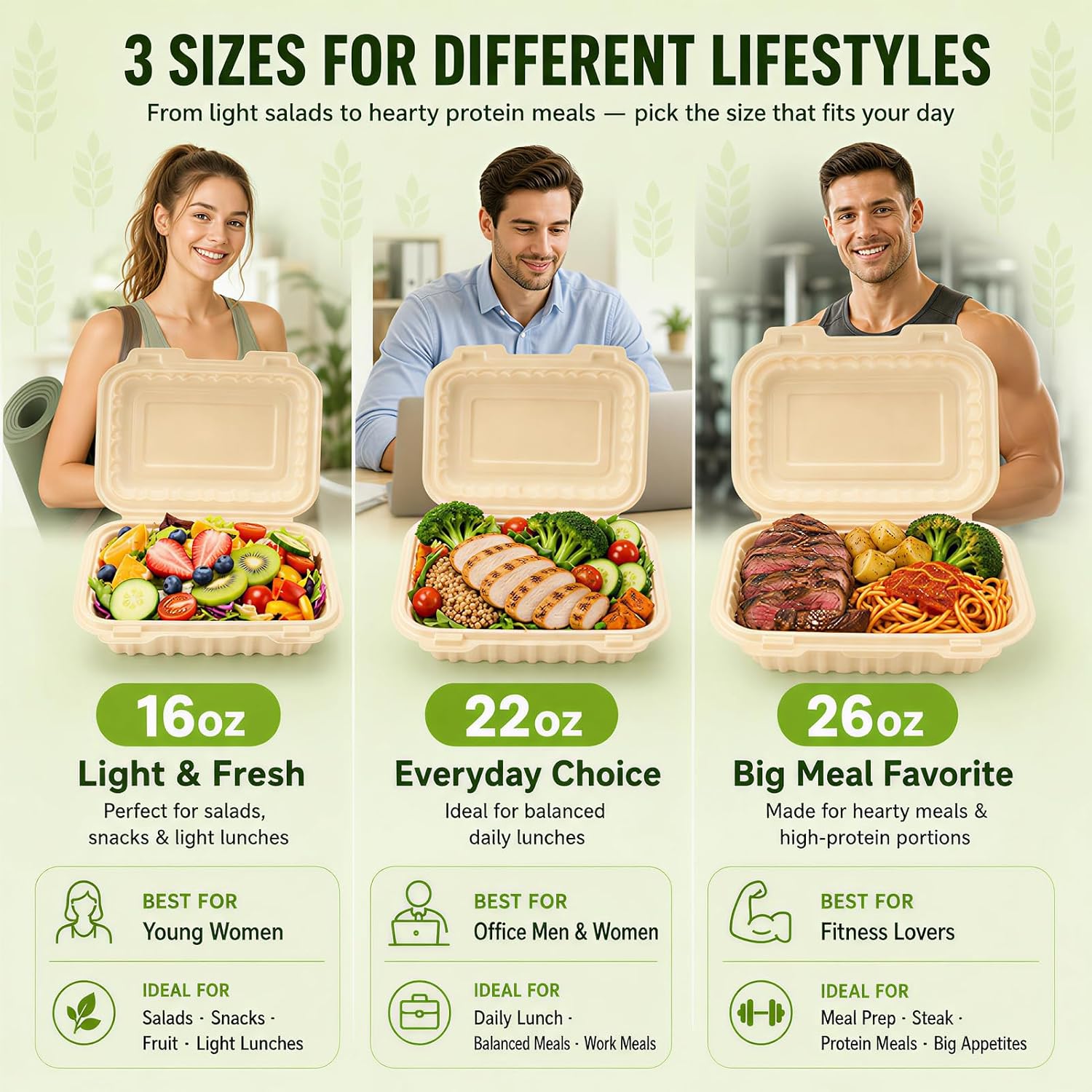 50 Pack 16oz Clamshell Take Ou - Meal Prep With Rice recension och pris