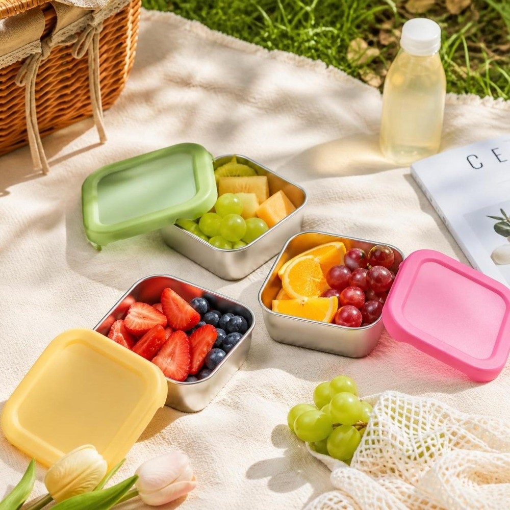 Silicone Lid Stainless Steel F - Meal Prep With Rice recension och pris