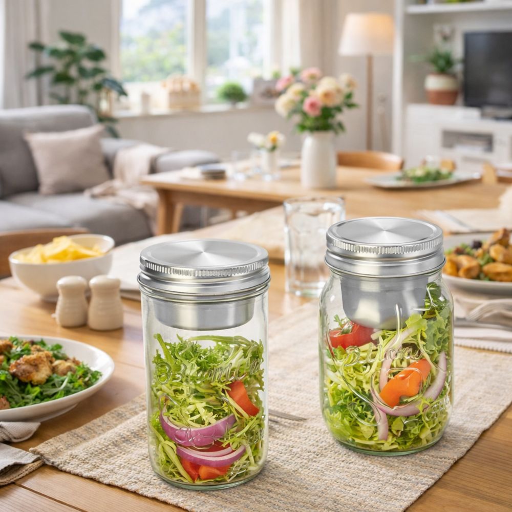 16/24 Oz Salad Glass Jars Wide - Meal Prep Weekly recension och pris