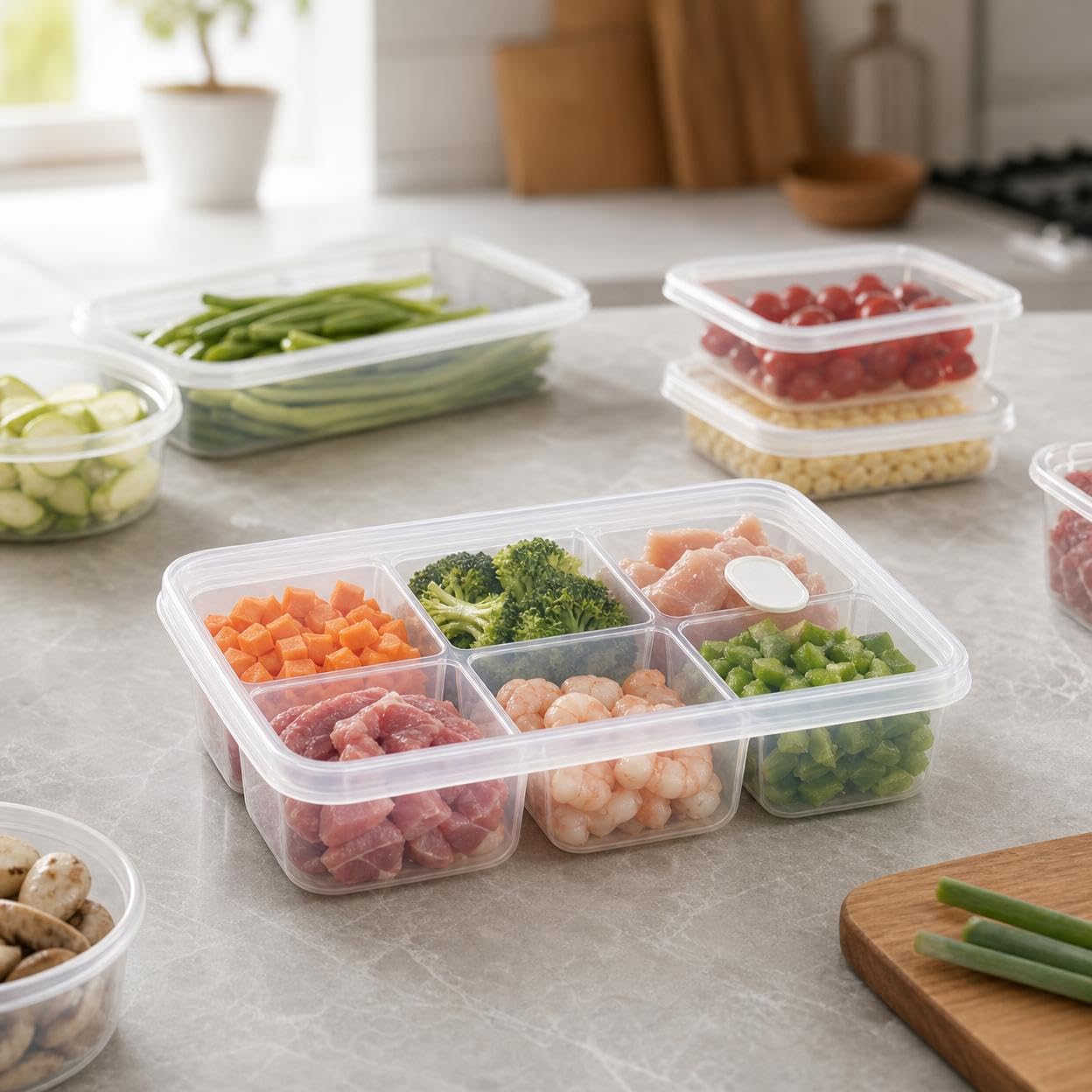 6 Compartment Food Grade Freez - Meal Prep Frozen Food recension och pris