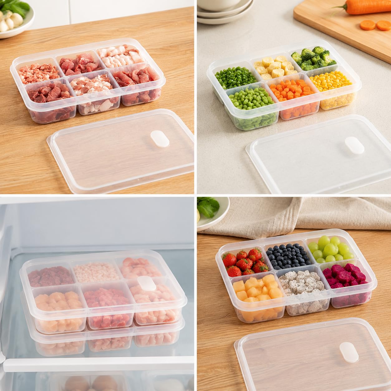 6 Compartment Food Grade Freez - Meal Prep Frozen Food recension och pris
