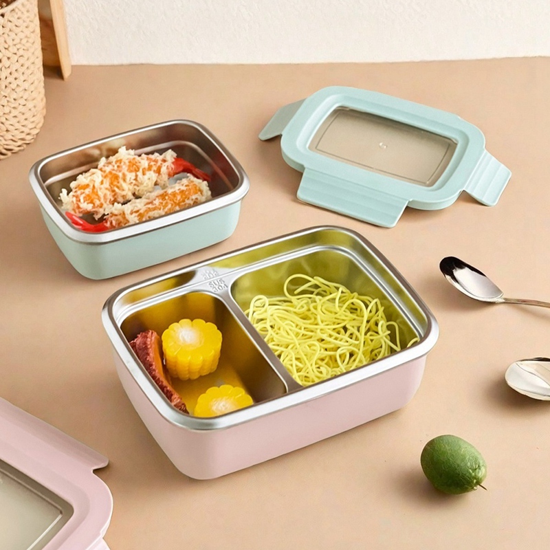 304 Stainless Steel Divided Be - Stainless Bento Box recension och pris