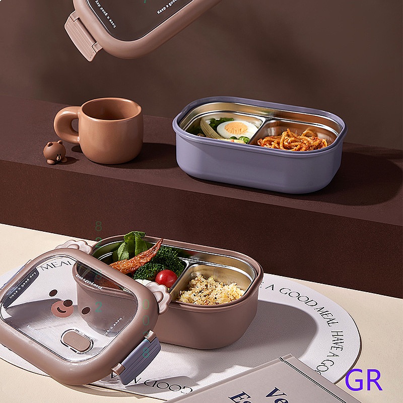 Cute Bear Stainless Steel Insu - Stainless Bento Box recension och pris
