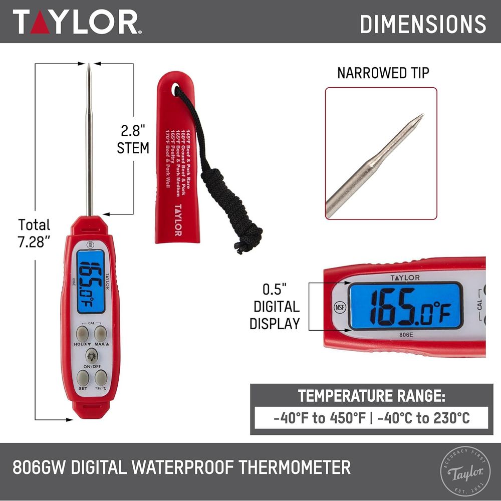 Digital Read Meat Thermometer  - Meal Prep Chicken recension och pris