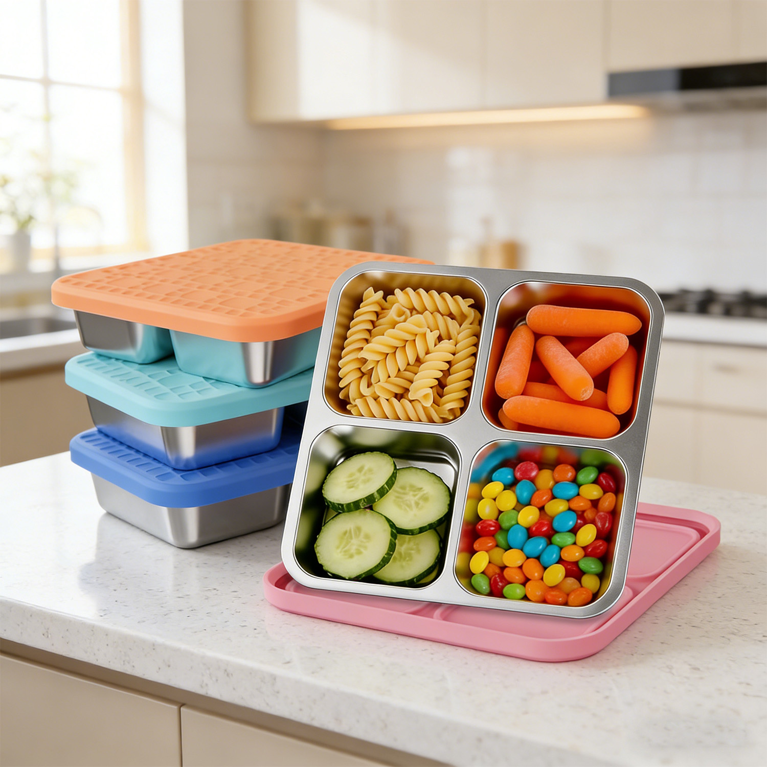 304 Stainless Steel Divided Lu - Stainless Bento Box recension och pris