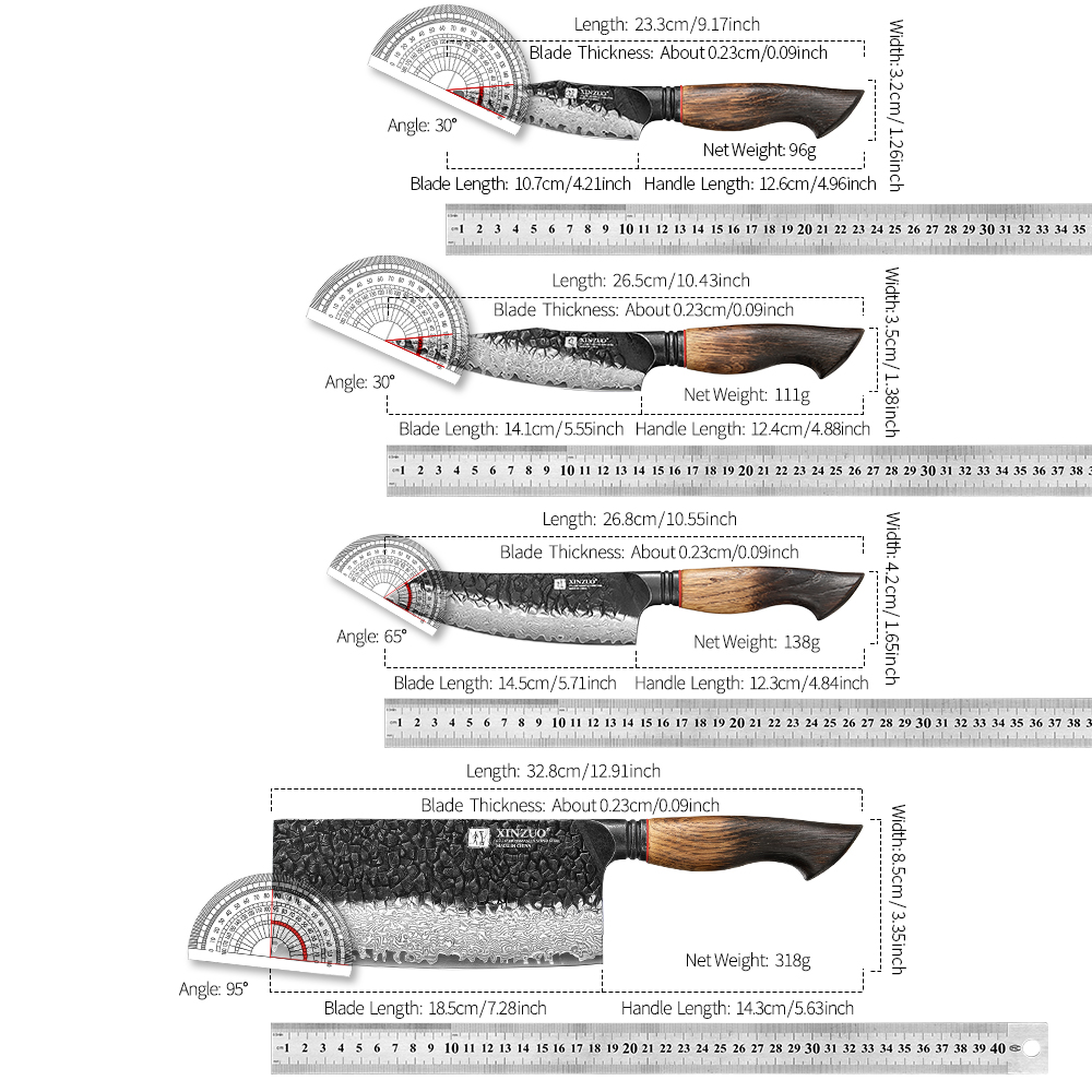 XINZUO Eight-piece Kitchen Kni - Meal Prep Chef recension och pris