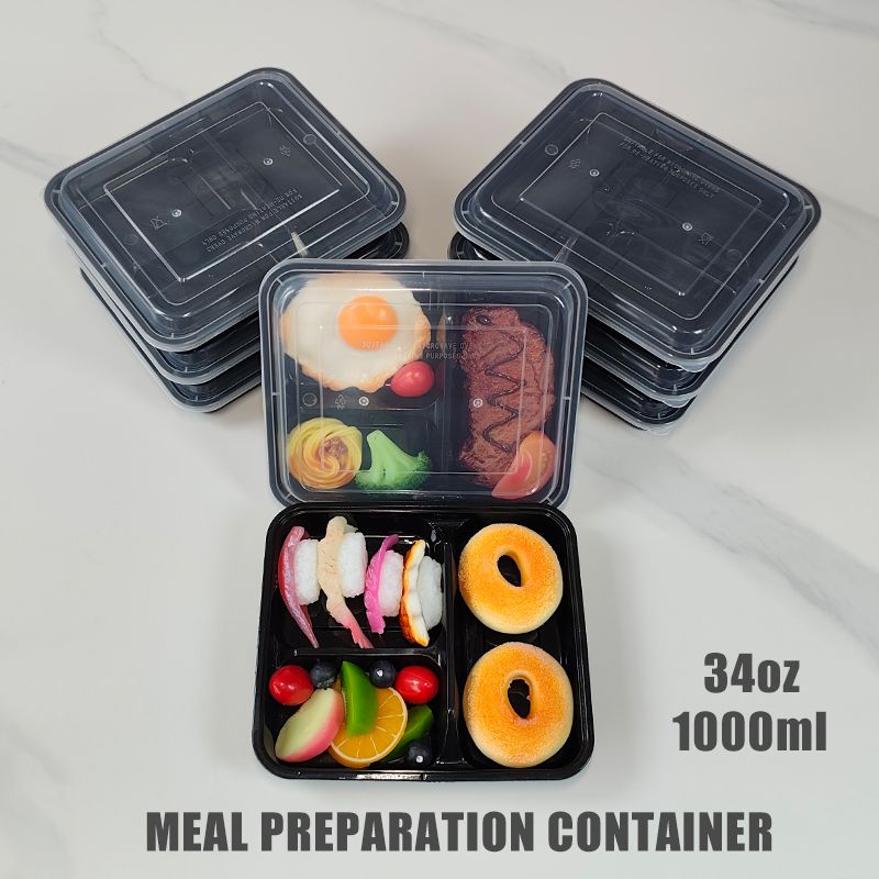 3-Compartment 34 Oz/1000 Ml, 1 - Meal Prep Gym Food recension och pris